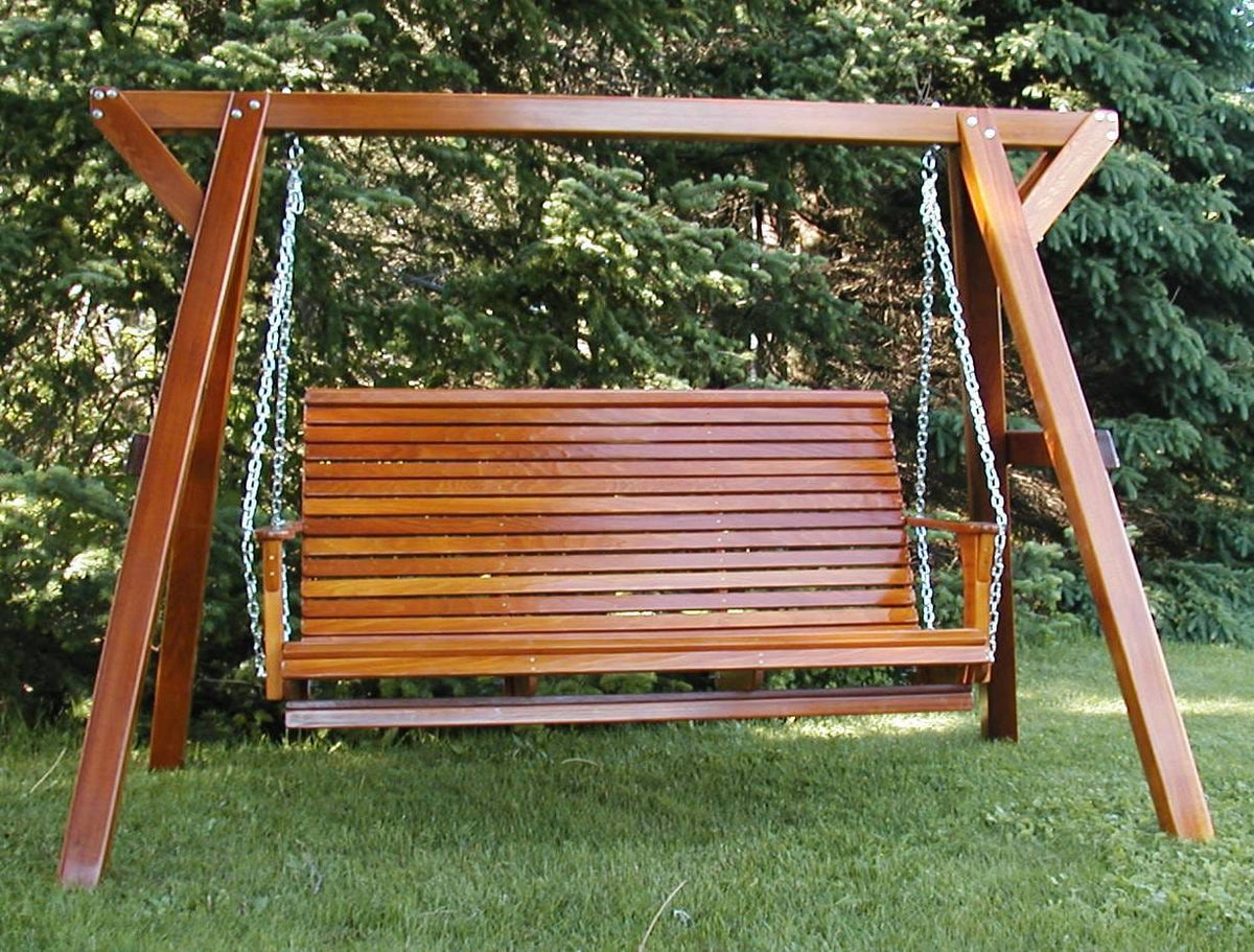 Wooden Family Porch Swing with Frame