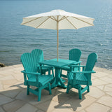 Poly-Luxe Dining Set for 4 with Pedestal Table