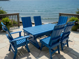Poly-Luxe Modern Dining Set for 6 with 6' Table