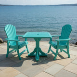 Poly-Luxe Dining Set for 2 with Pedestal Table