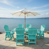 Poly-Luxe Dining Set for 6 with 6' Trestle Table