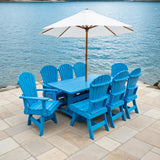 Poly-Luxe Dining Set for 8 with 6' Trestle Table