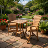 Poly-Luxe Bar Height Bistro Set for 2 with 30" Pedestal Table