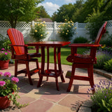 Wooden Bar Height Bistro Set for 2 with 30" Pedestal Table