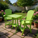 Poly-Luxe Bar Height Bistro Set for 2 with 30" Pedestal Table