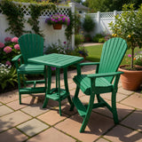 Poly-Luxe Bar Height Bistro Set for 2 with 30" Pedestal Table