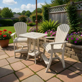 Poly-Luxe Bar Height Bistro Set for 2 with 30" Pedestal Table