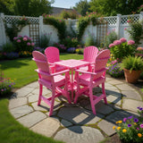 Poly-Luxe Bar Height Bistro Set for 4 with 30" Pedestal Table