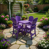 Poly-Luxe Bar Height Bistro Set for 4 with 30" Pedestal Table