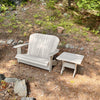 Poly-Luxe Recycled Plastic Folding Royal Loveseat Adirondack Chair