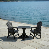 Poly-Luxe Dining Set for 2 with Pedestal Table