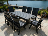 Poly-Luxe Modern Dining Set for 8 with 6' Table
