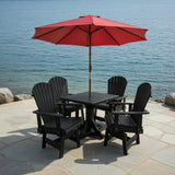 Poly-Luxe Dining Set for 4 with Pedestal Table