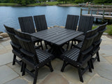 Poly-Luxe Modern Dining Set for 8 with Pedestal Table