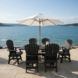 Poly-Luxe Dining Set for 6 with 6' Trestle Table