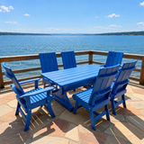 Poly-Luxe Modern Dining Set for 6 with 6' Table