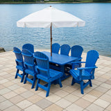 Poly-Luxe Dining Set for 8 with 6' Trestle Table