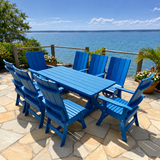 Poly-Luxe Modern Dining Set for 8 with 6' Table