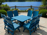 Poly-Luxe Modern Dining Set for 8 with Pedestal Table