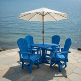 Poly-Luxe Dining Set for 4 with Pedestal Table