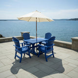 Poly-Luxe Dining Set for 4 with 4' Trestle Table