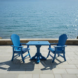 Poly-Luxe Dining Set for 2 with Pedestal Table