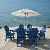 Poly-Luxe Dining Set for 6 with 6' Trestle Table