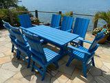 Poly-Luxe Modern Dining Set for 8 with 6' Table