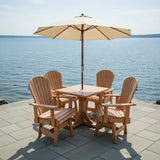 Poly-Luxe Dining Set for 4 with Pedestal Table
