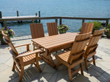 Poly-Luxe Modern Dining Set for 6 with 6' Table