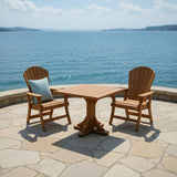 Poly-Luxe Dining Set for 2 with Pedestal Table