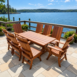 Poly-Luxe Modern Dining Set for 8 with 6' Table