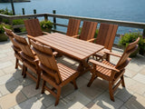 Poly-Luxe Modern Dining Set for 8 with 6' Table