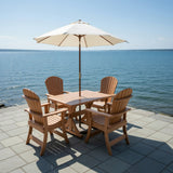 Poly-Luxe Dining Set for 4 with 4' Trestle Table