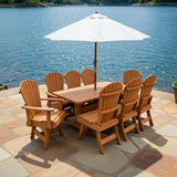 Poly-Luxe Dining Set for 8 with 6' Trestle Table