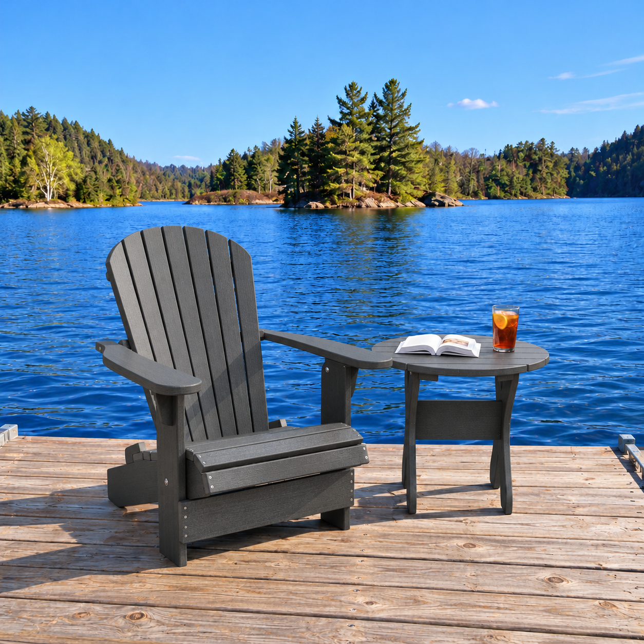 Poly-Luxe Folding Royal Adirondack Chair (Large)