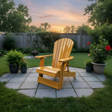 Wooden Royal Upright Reclining Adirondack Chair, easiest to get in and out of, partial kit(Large)