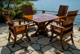 Wooden Modern Dining Set for 4 with Pedestal Table
