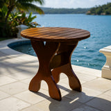 Wooden 24" Round Side Table