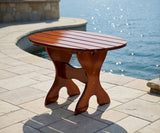 Wooden Oval Side Table