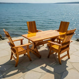 Wooden Modern Dining Set for 4 with 5' Table