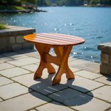 Wooden Oval Side Table