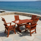 Wooden Modern Dining Set for 4 with 4' Table