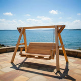Wooden Family Porch Swing with Frame