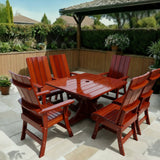 Wooden Modern Dining Set for 6 with Pedestal Table