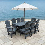 Poly-Luxe Dining Set for 8 with 6' Trestle Table