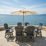 Poly-Luxe Dining Set for 6 with 6' Trestle Table