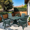 Poly-Luxe Recycled Plastic Modern Dining Set for 4 with Pedestal Table