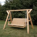 Wooden Family Porch Swing with Frame