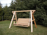 Poly-Luxe Recycled Plastic Family Porch Swing with Frame
